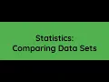 Statistics Comparing Data Sets