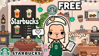 Aesthetic FREE STARBUCKS Design Toca Boca House Ideas🧸🍁Free HouseDesign TocaLifeWorld Makeover