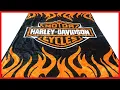Super Soft Plush Classic Black Harley Davidson Blanket Throw Full or Queen Size