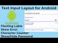 Android TextInputLayout - Floating Label Show Error
