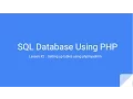 SQL Database Using PHP Lesson Using godaddy com
