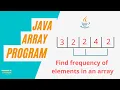 How to find the frequency of elements in an array Java array practice programs Code Body