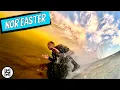 Surfing a Nor easter Surfing Manasquan Inlet Surfing Big Waves 9ft Catch Surf Log