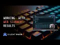 Working with results in Web Scanner