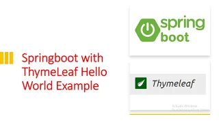 spring boot with thymeleaf hello world example