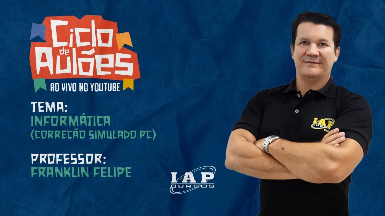 LIVE: INFORMÁTICA - CORREÇÃO DO SIMULADO DA PC-RN.