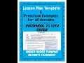 Detailed Weekly Lesson Plan Template Examples
