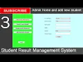 3 Student Result Management System in java - Admin Home and Add new student JFrame Mysql Netbeans