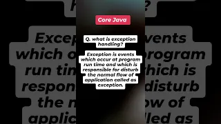 Exception Handling in Core Java Master the Basics for Error-Free Code