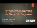 Learn Python Programming for Network Engineers online Koenig Solutions