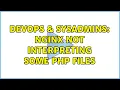 DevOps SysAdmins nginx not interpreting some PHP files