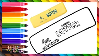 Draw And Color A Butter Squishy 🧈🌈 Drawings For Kids