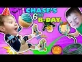 CHASE S 6th BIRT AY Learning 2 ROLLER SKATE on 1st day of FALL Ouch FUNnel Vision