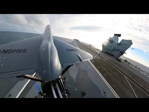 Banshee target drone launched from HMS Prince of Wales