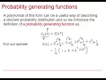 Edexcel Statistics 1 Probability generating functions 1-1