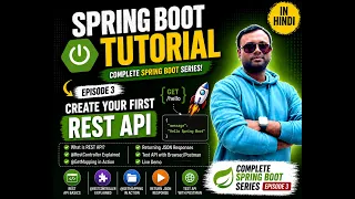 Create Your First REST API in Spring Boot RestController GetMapping Ep 3 Hindi