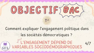 [BAC] Cour Engagement Politique - L'engagement dépend de variables sociodémographiques