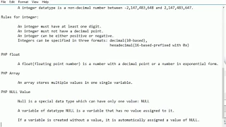 PHP data types - Tutorial for students