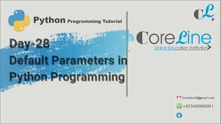 Day 28 Default Parameters Python Programming
