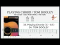 PLAYING CHORDS / TOM DOOLEY - Hal Leonard Guitar Method Book 1 ( with TABLATURE )