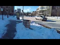 Full Icy Downtown Cleveland Walk to the Red Line Train into the Airport January 20 2026