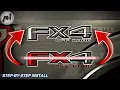 FX4 VINYL INSTALL How to remove and install vinyl decals on an F150