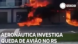 Aeronáutica investiga queda de avião no Rio Grande do Sul.