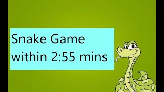 Snake Game with Python Turtle Graphics within 2 55 mins Python project write2code