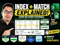 INDEX MATCH Explained Step-by-Step with Example Dataset Excel Google Sheets