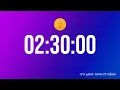 2 Hour 30 Minute 150 Minute Countdown Timer with Uplifting Music as ALARM