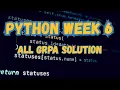 PYTHON WEEK 6 - ALL GRPA SOLUTIONS