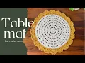 Easy Round Crochet Placemat Tutorial step-by-step Tutorial For Beginners