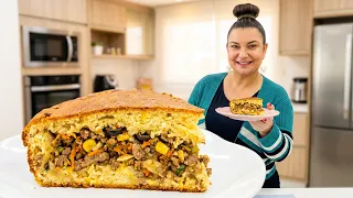 TORTA DE CARNE MOÍDA SUPER FOFINHA E MUITO RECHEADA: SEM LIQUIDIFICADOR!
