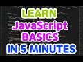 LEARN JavaScript IN 5 MINUTES