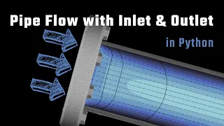 Simulating Pipe Flow on a Staggered Grid in Python with Inflow Outflow