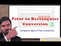 Polar to rectangular Cartesian using GATE Calculator manually