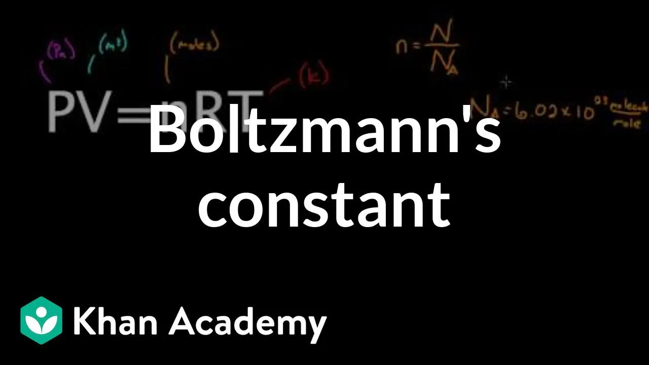 Boltzmann's constant | Physics | Khan Academy