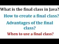 Final Class in Java Java in Telugu Java Basics 64