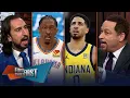 Download Lagu Thunder beat Pacers in Game 5, Haliburton calf strain, Jalen Williams a star? | FIRST THINGS FIRST