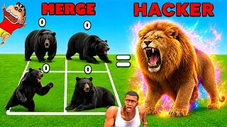 NOOB vs PRO vs HACKER in MERGE and HUNT World Evolution SHINCHAN and CHOP MERGE ALL ANIMALS Part 7