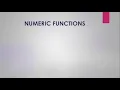 10 Computer Numeric Functions