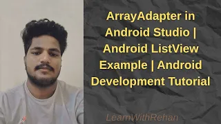 ArrayAdapter in Android Studio Android ListView Example Android Development Tutorial