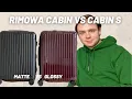 Rimowa Essential Cabin VS Cabin S - Glossy VS Matte Size and Material Comparison