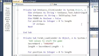 Visual Basic 2010 HangMan
