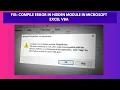 Fix Compile Error in Hidden Module in Microsoft Excel VBA