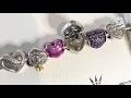 PANDORA HEART CHARM PANDORA RETIRED CHARMS PANDORA PAVE HEART PRINCESS DAUGHTER HEART CHARM