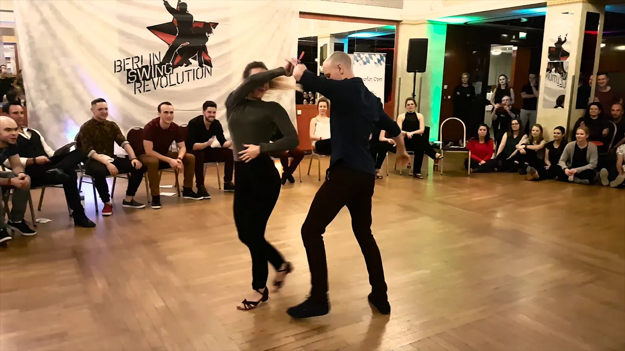 Renars Sirotins & Olga Ruban - 5th place Advanced Jack&Jill - Berlin Swing Revolution 2018