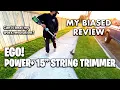 Ego Power 15 string trimmer honest review vs worx gt revolution spring lawncare upgrade
