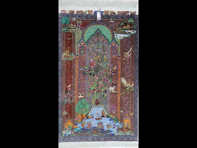 モハマド・ジャムシディ工房 全面ドーム文様 草木染 75×120cm (ID11006)