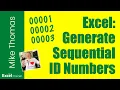 Excel Streamline Your Workflow Auto-Generate an ID Number When New Row is Populated